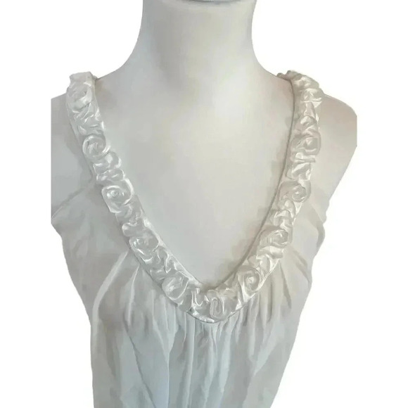 Oscar de la rente pink label vintage delicate camisole satin rosettes  small - Picture 5 of 9